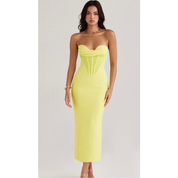 House of CB Dresses Nwot House Of Cb Lucila Strapless Corset Midi